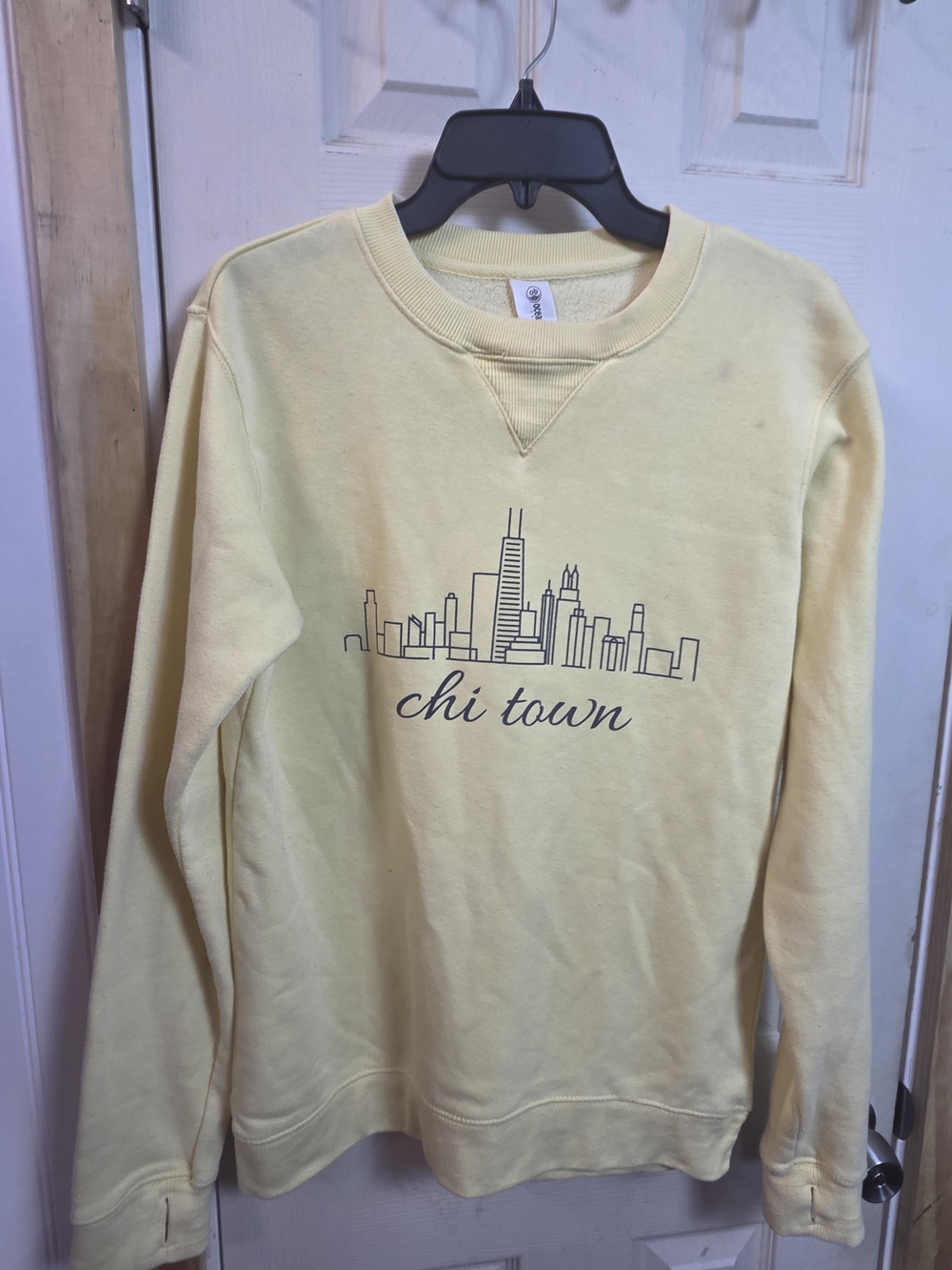 Chi Town Yellow Crewneck Cashmere Sweatshirt